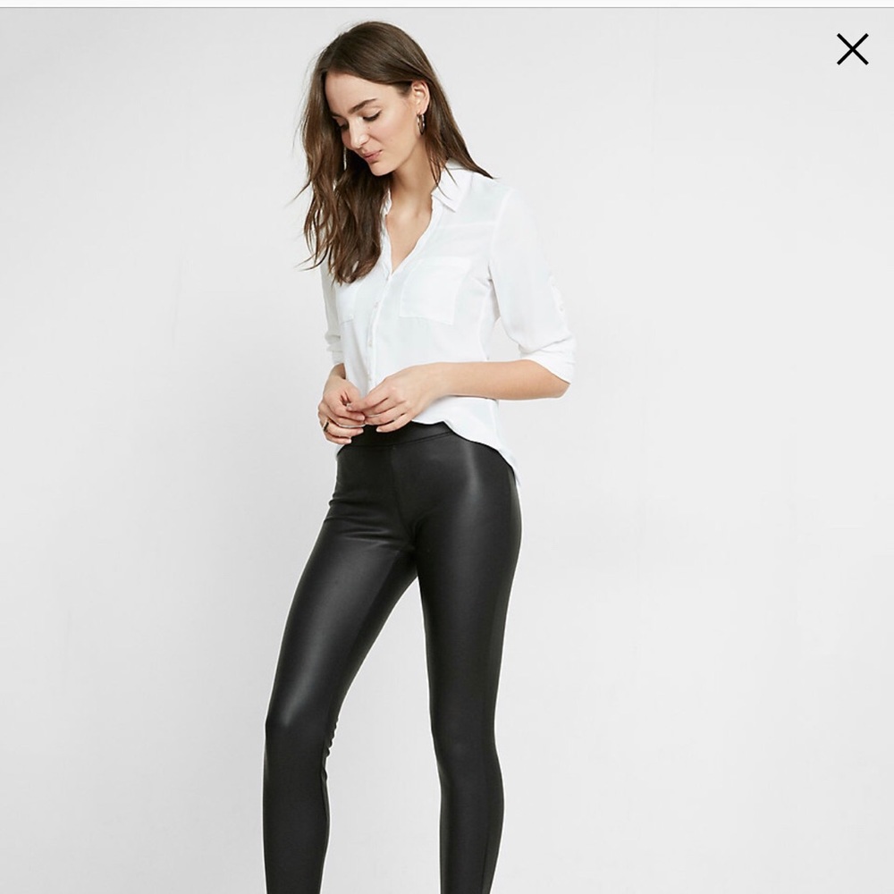 Express Black Faux Leather Leggings